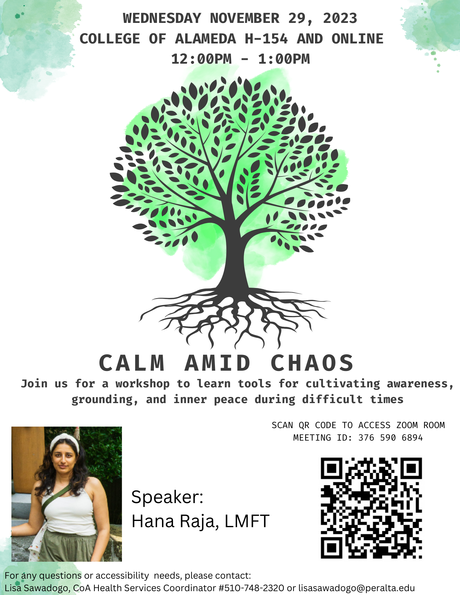Mental Health Workshop - Calm Amid Chaos