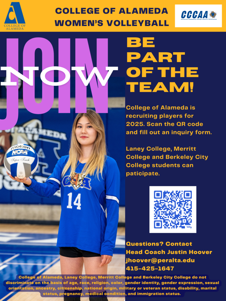 Volleyball Recruitment Poster in Yellow and Blue Dynamic Frames Style