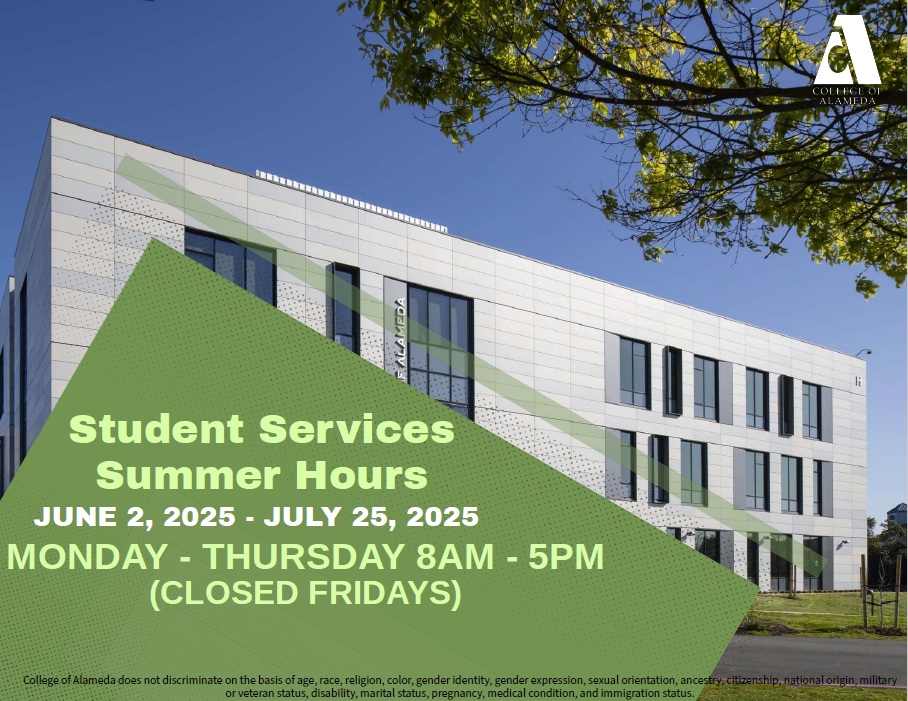 Student Services Summer Hours Banner