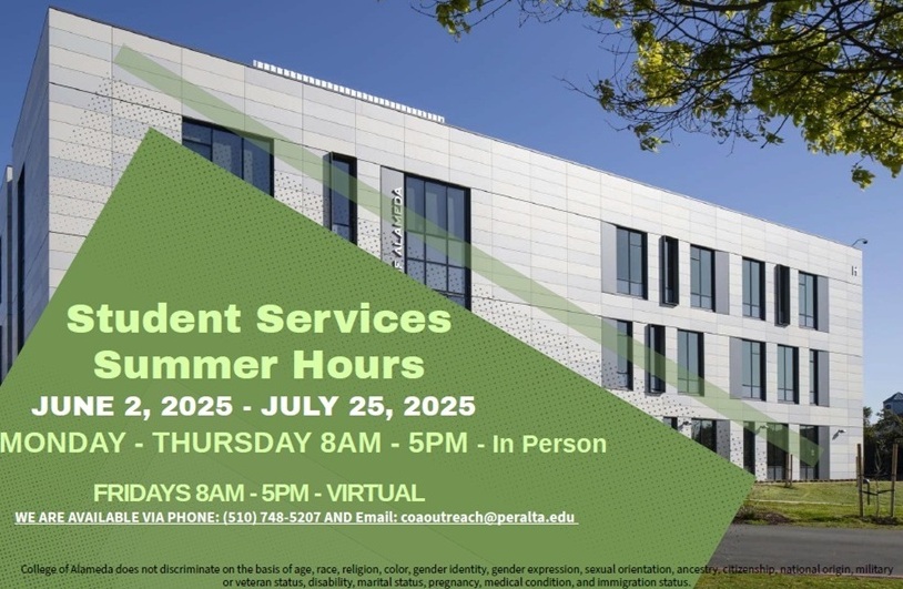 Student Services Summer Hours